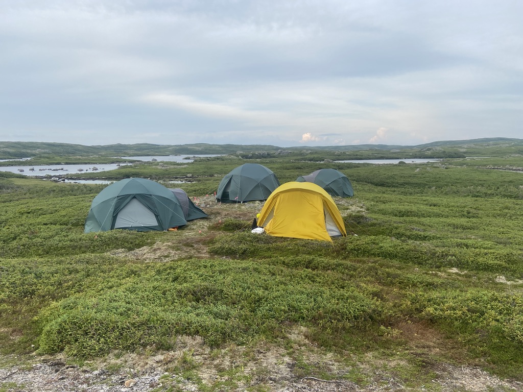 Tents setup at remote camp